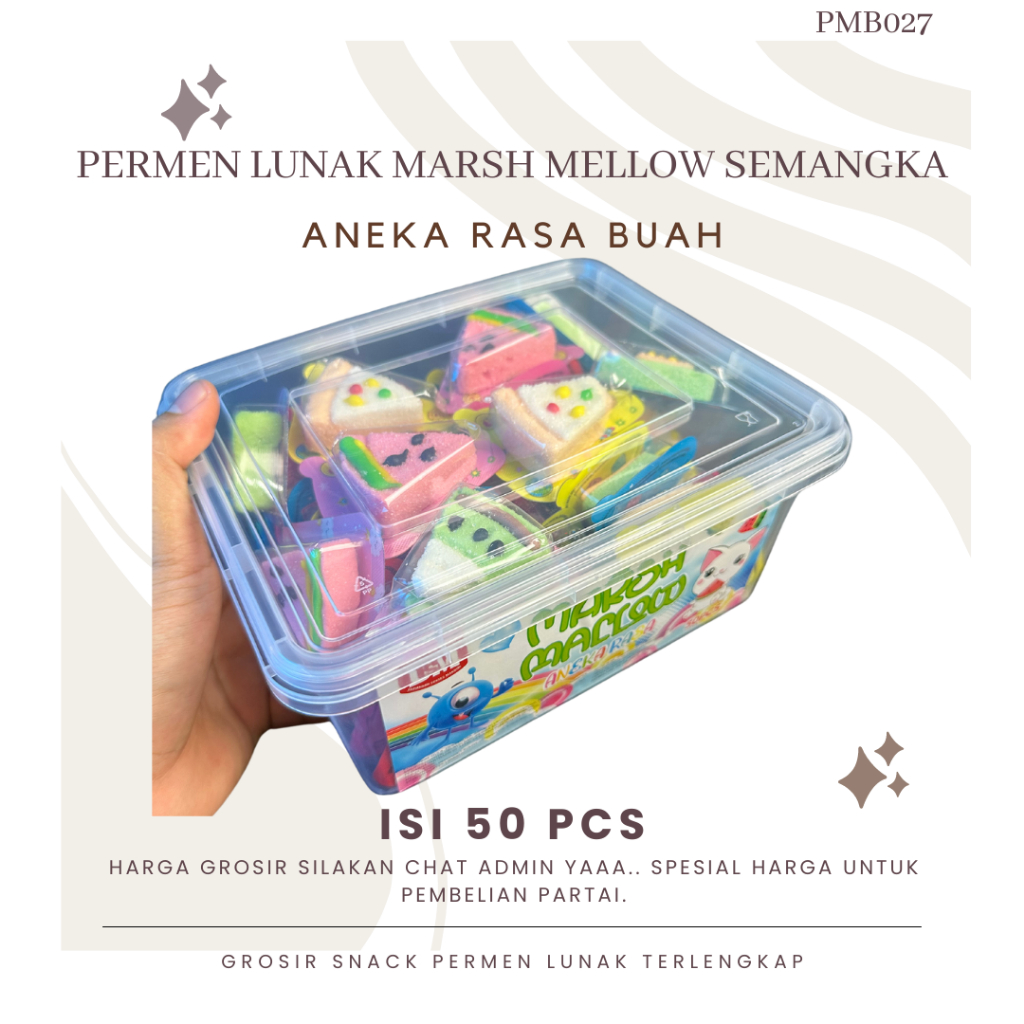 

Permen Lunak Marshmallow Isi 50 Pcs Permen Import Harga Grosir Snack lebaran