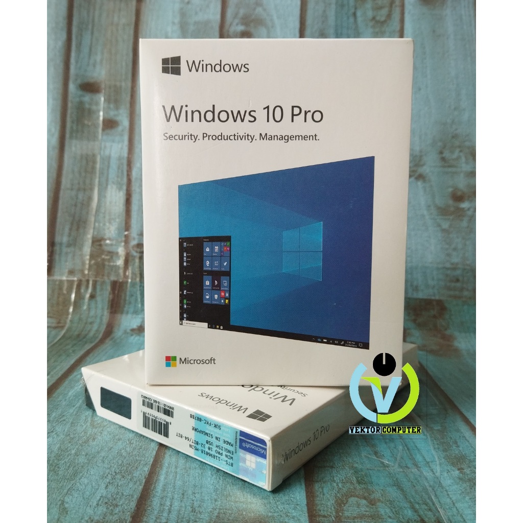 Windows 10 Pro Retail FPP With Card & Flashdisk Original Full Box
