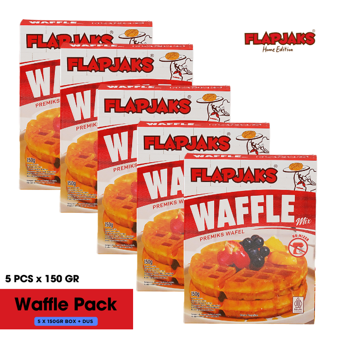 

Flapjaks Waffle Premix - Tepung Mix Waffle 5 Box x 150 GR