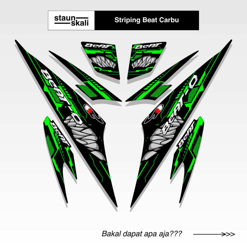 Striping Beat Karbu 110 Variasi (16) 2008 2009 2010 2011 2012 Vietnam Carbu Style Icon Thailand Api 