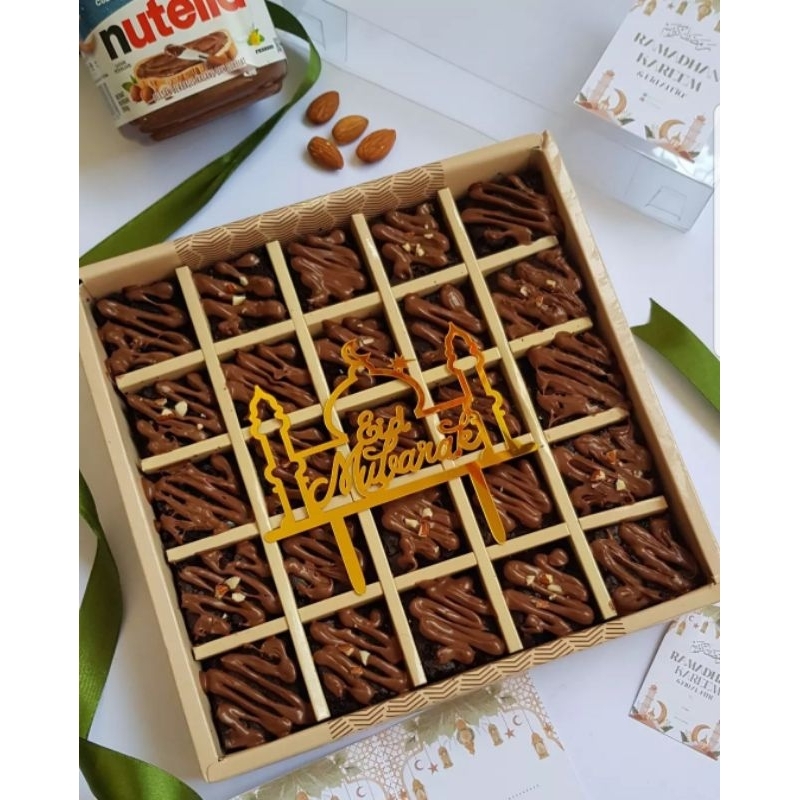 

Almond Nutella Brownies | Hampers Ramadhan | Brownies panggang | Hampers lebaran | Christmas hampers