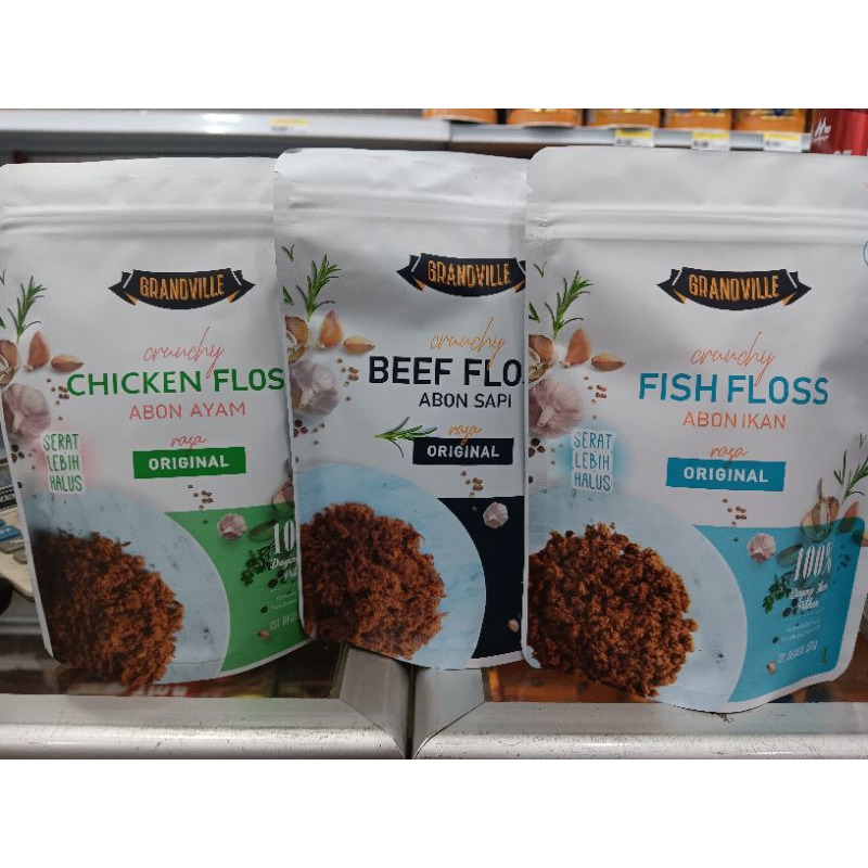 

grandville abon ayam/sapi/ikan untuk campuran mpasi sikecil