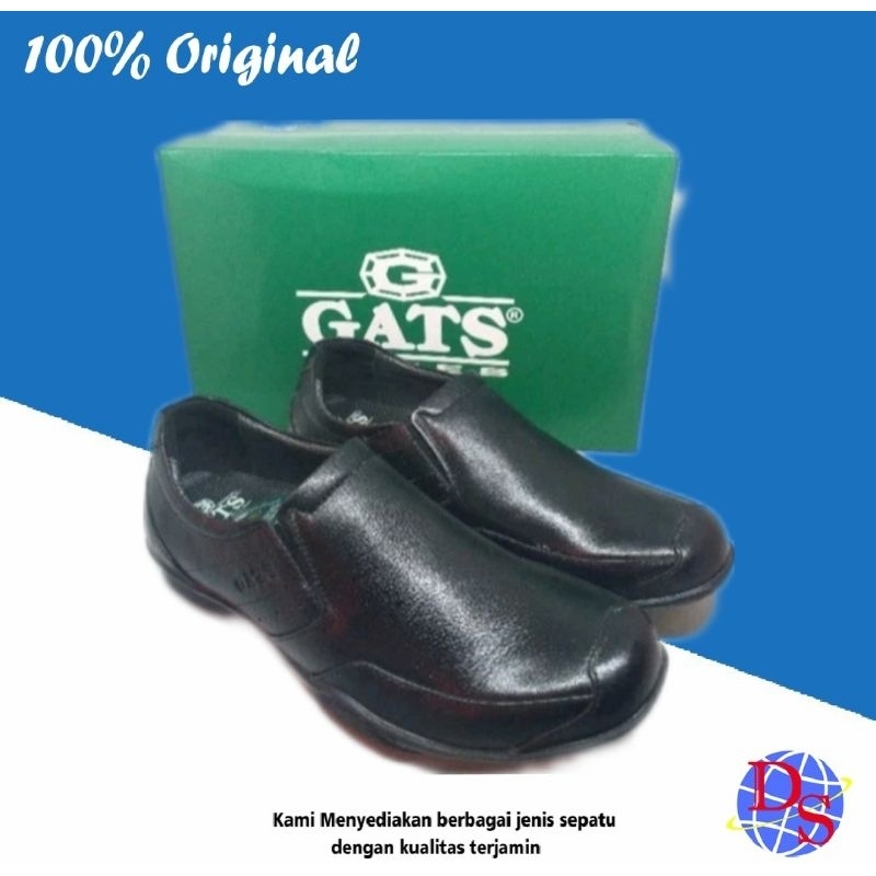 GATS/GI-7218/HITAM/SEPATU KULIT PRIA/SEPATU PANTOFEL PRIA/SEPATU PANTOFEL KULIT/SEPATU PANTOFEL COWO