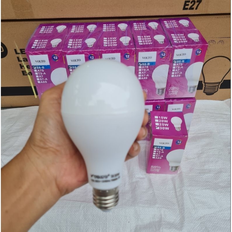 LAMPU BOHLAM LED 20 WATT BULAT HEMAT ENERGI 88% AVERA