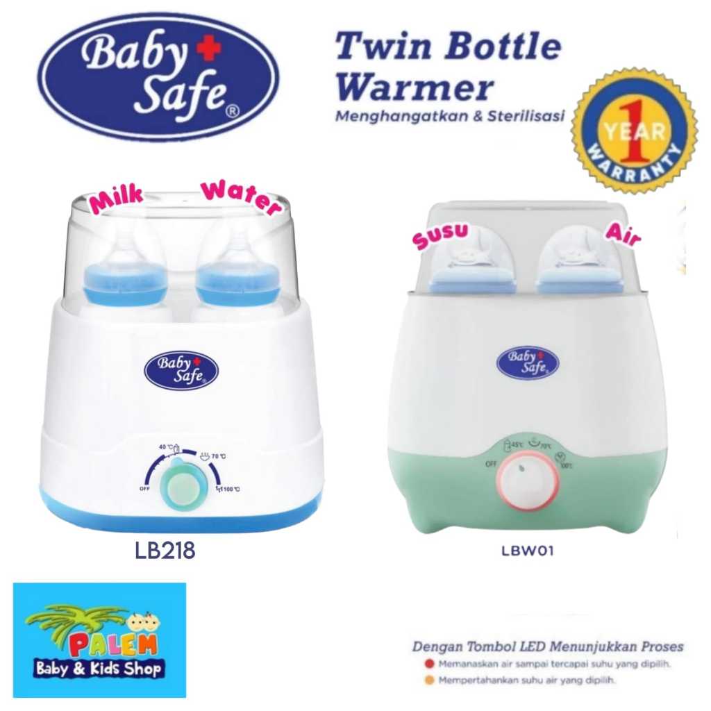 Babysafe Twin Bottle Warmer Sterilizer/penghangat susu dan makanan LB216 & LBW01