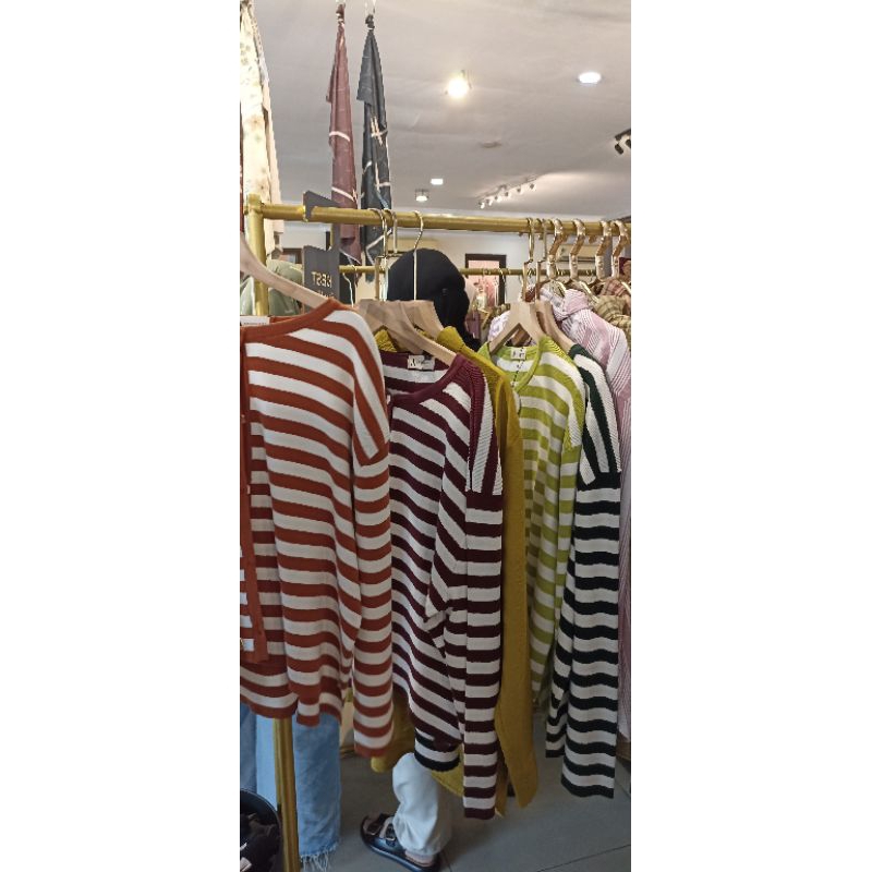 stripe knitwear ARASCARF