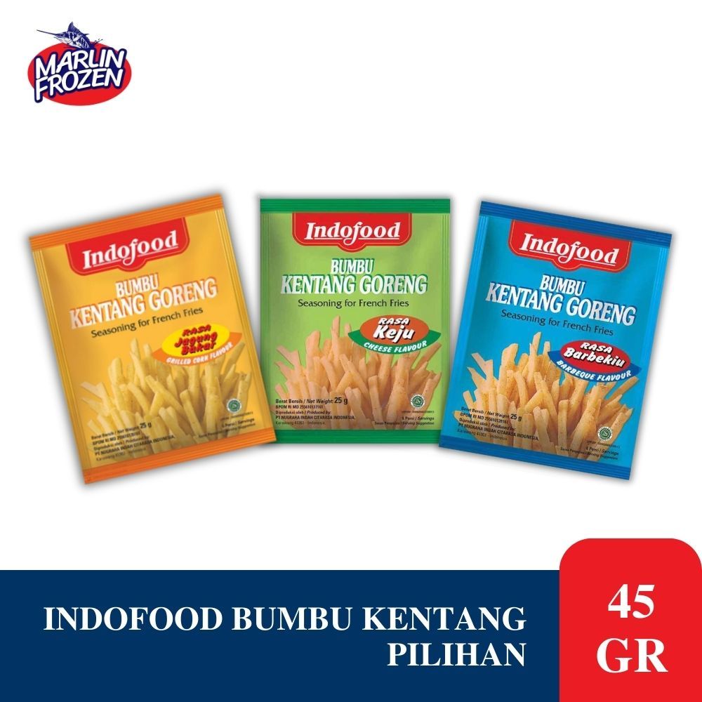 

Indofood Bumbu Kentang Rasa Keju 25 Gr / Rasa Jagung Bakar / Rasa Barbeque