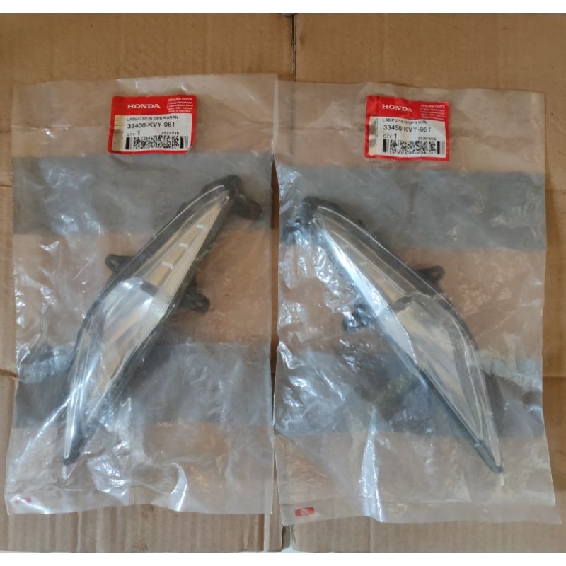 SEIN ASSY DEPAN KANAN KIRI BEAT KARBU ORIGINAL AHM 100% 33450KVY961 33400KVY961