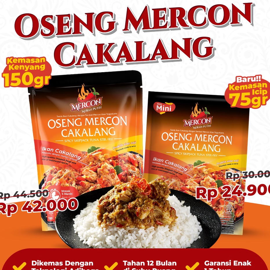 

PROMO MURAH Mercon Merah Putih Satuan Oseng Mercon Cakalang