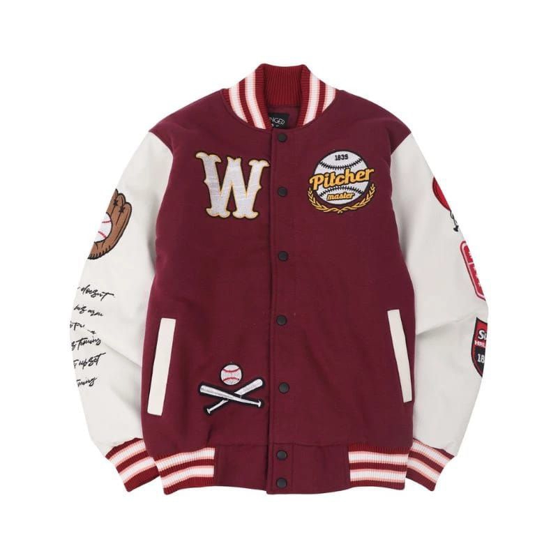 VARSITY JACKET | PITCHER MAROON
