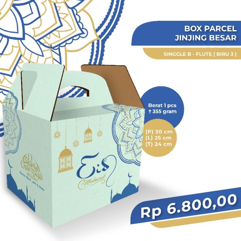 

Box Parcel Jinjing Besar - 30x25x24cm - Kardus | Lebaran | Idul Fitri | Sembako | Eid