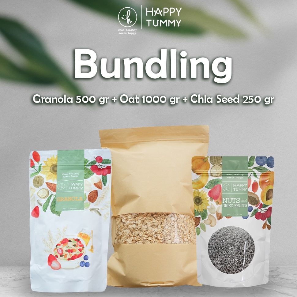 

Baru Happy Tummy Granola 5 gr Chia Seed dan Rolled Oat Premium SL