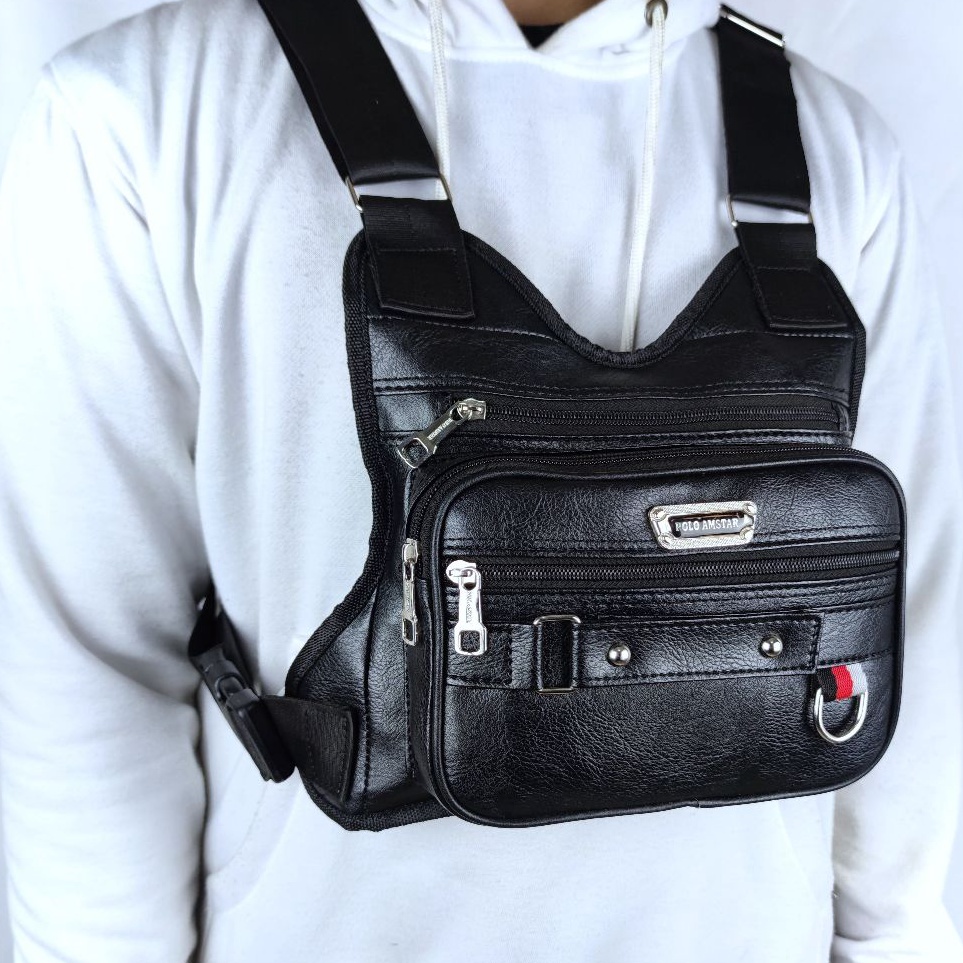 Promo Termurah Chest Bag Chest Rig Bag Original Polo Amstar Bahan Kulit PU Leather Tas Dada Tas Sele
