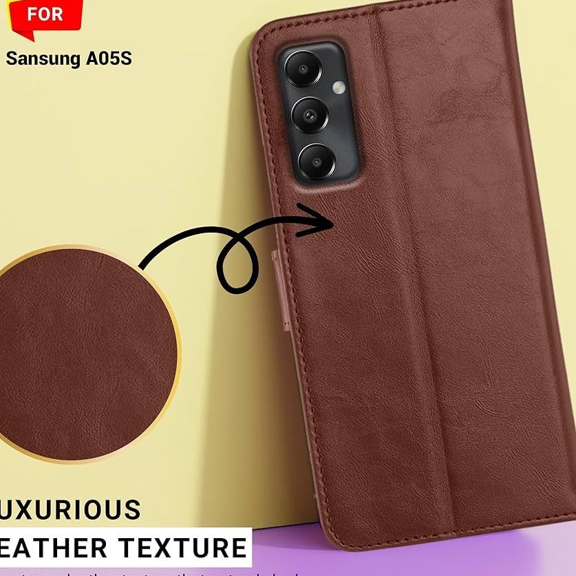 sC BARU  Mobile Phone Case for SAMSUNG A5 A5s A15 A14 A34 A25 A24 A54 A12 M12 Premium Genuine Leathe