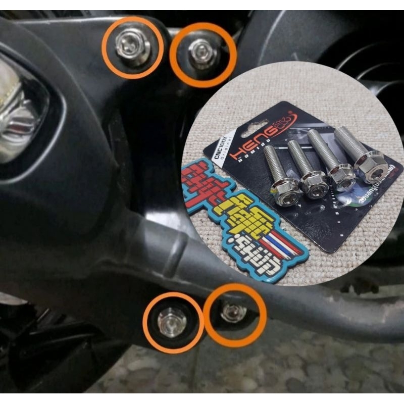 Baut knalpot Mio stainless 2kunci