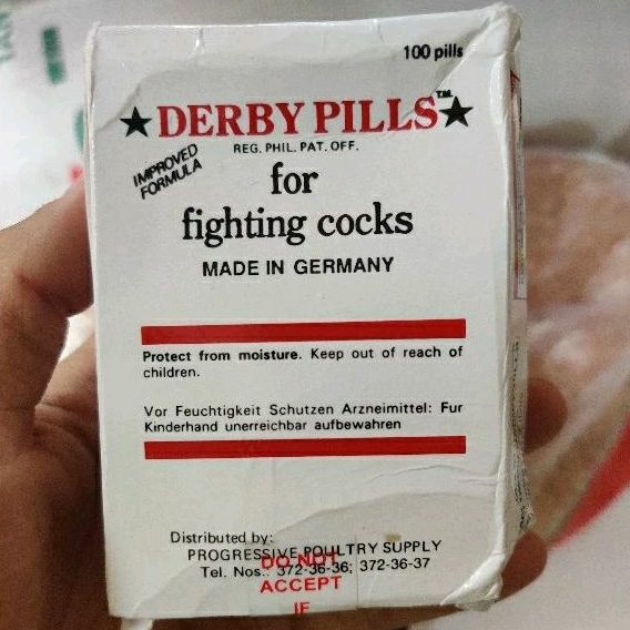 DERBY PILLS VITAMIN AYAM PETARUNG / JAGO ISI 1 BUTIR IMPORT
