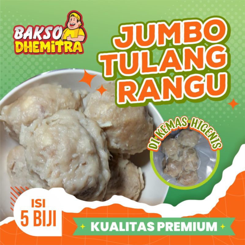 

Baso/Bakso Daging Sapi Jumbo Tulang Rangu isi 5 varian Bakso urat