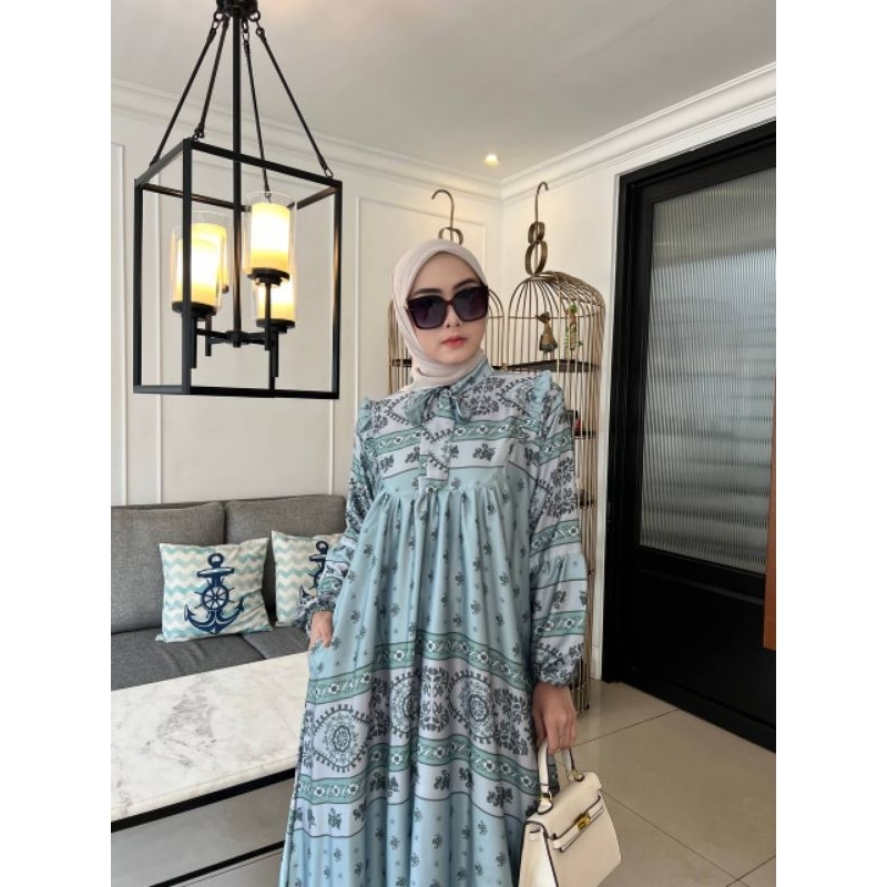 DRESS RAYA SERIES 2024 , GAMIS EVELYN BAHAN ARMANY SILK IMPORT PREMIUM