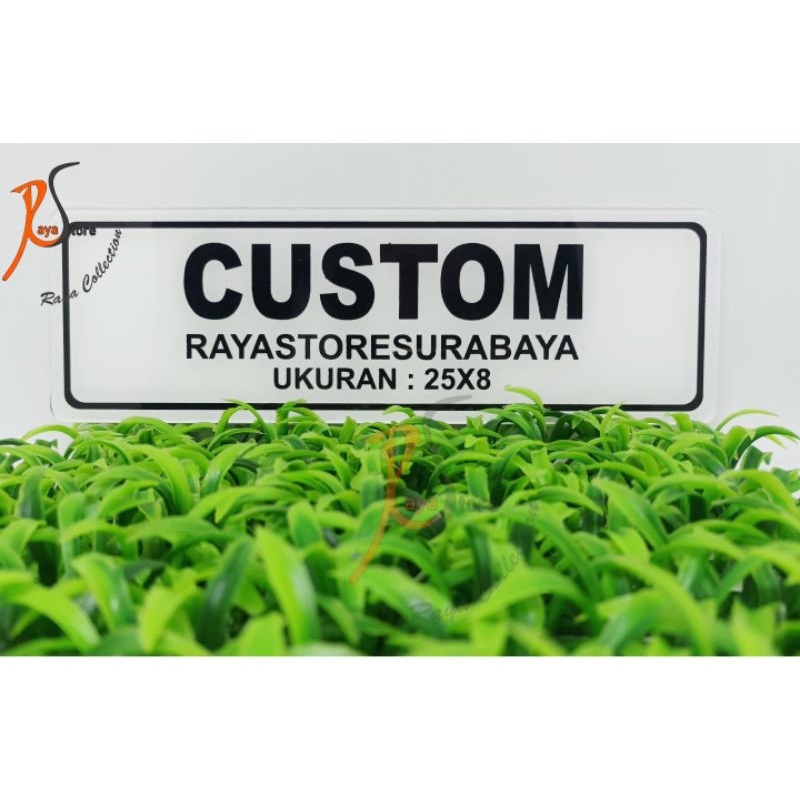 

AKRILIK TULISAN CUSTOM HITAM PUTIH UK 25X8CM/30X10CM BEBAS TULISAN