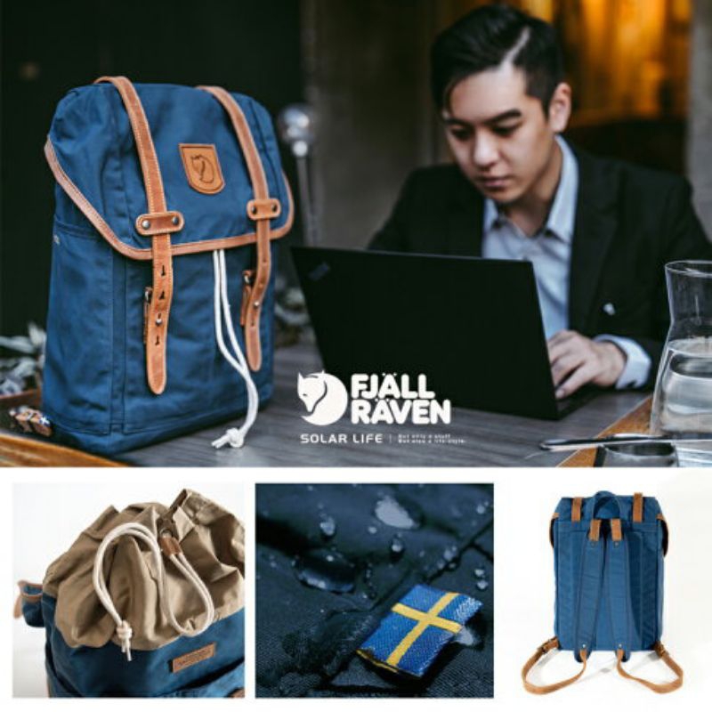 TAS RANSEL LAPTOP DAYPACK BACKPACK KANTOR OUTDOOR TRAVELLING ULTRALIGHT ORIGINAL FJALLRAVEN RUCKSACK