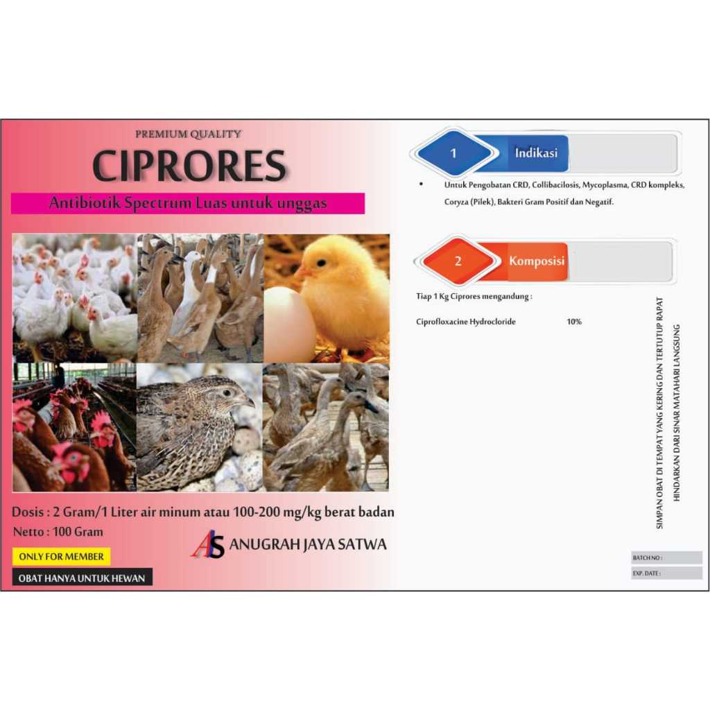 CIPRORES -Antibiotik Unggas