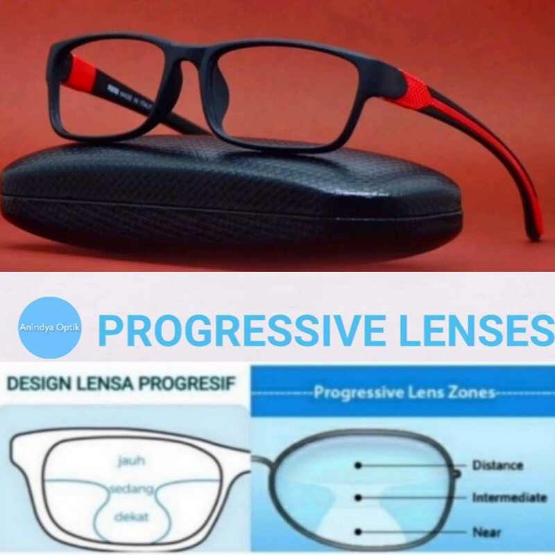 Kacamata Baca Progresif | Kacamata Plus Progressive | Kacamata Jauh Dekat