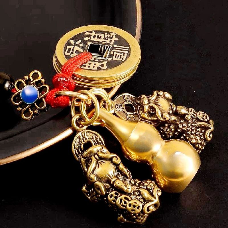 gantungan kunci rejek keychain pixiu sepasang fulo koin rejeki wu qian