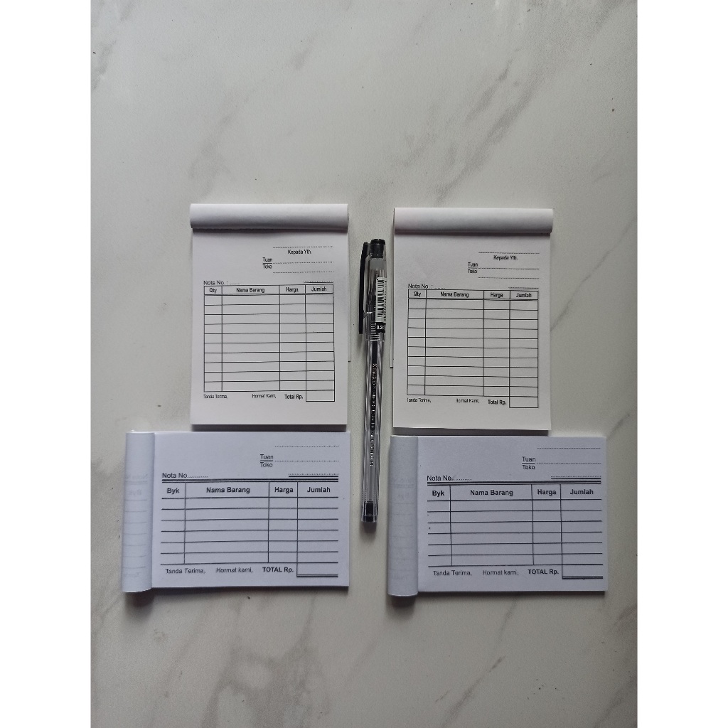 

NOTA MURAH NOTA KONTAN MINI 1 PLY UKURAN 1/8 FOLIO