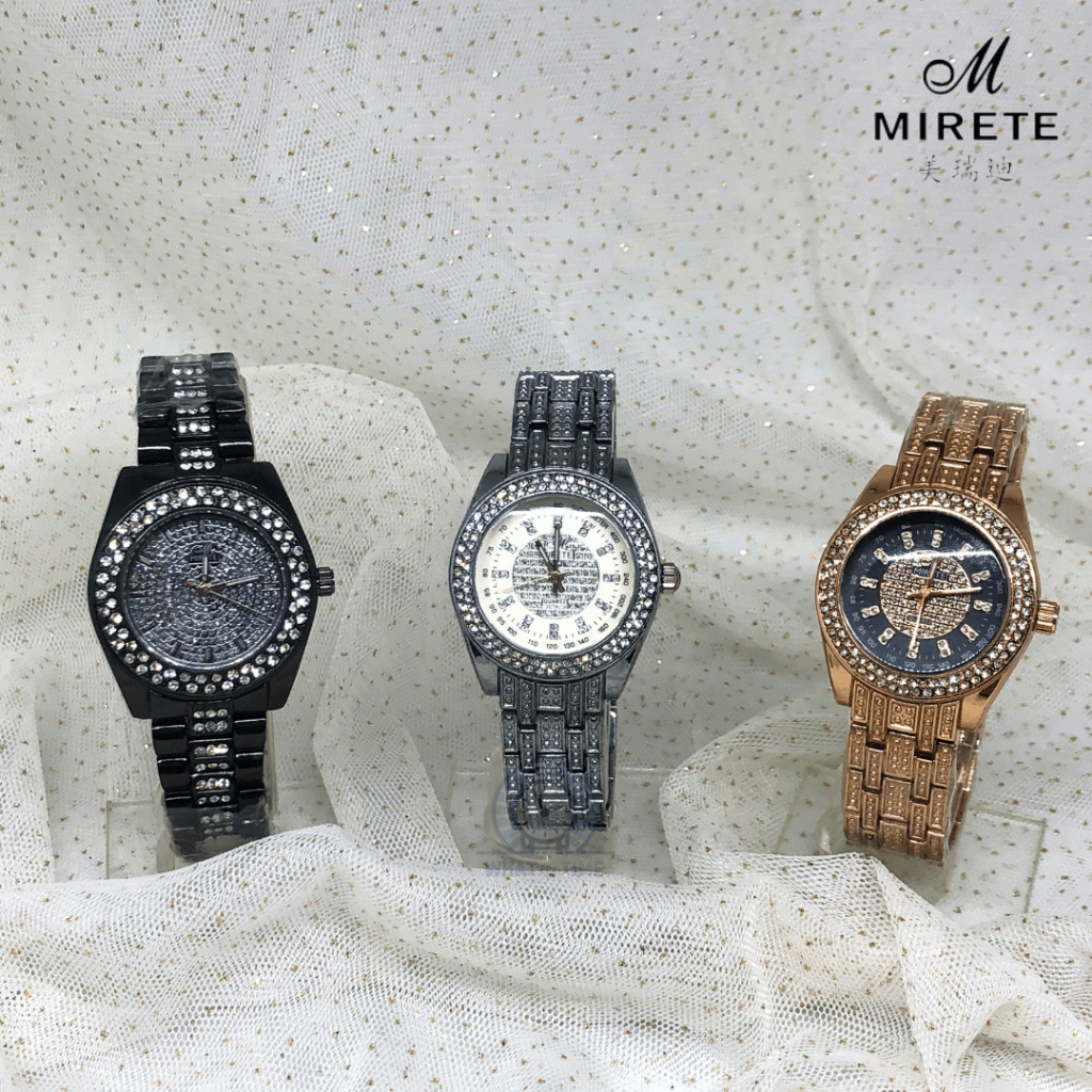 WTT Jam Tangan Mirete Original Wanita Rantai  Full Permata