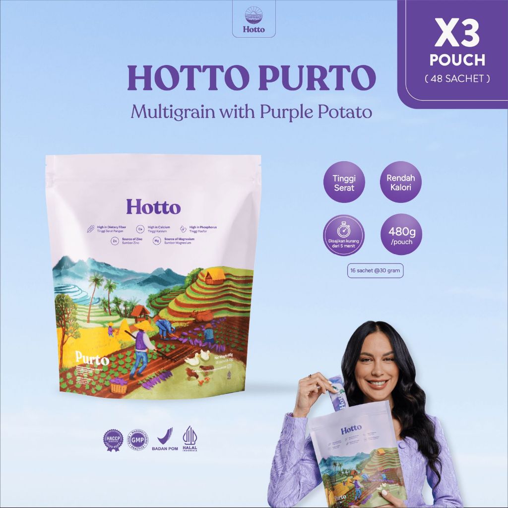 

HOTTO PURTO | Super Food Multigrain | Bundling 3 Pouch 48 Sachet