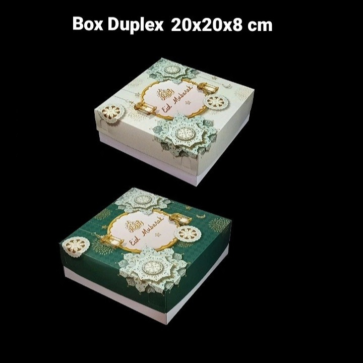 

(5 pcs) box kotak hempers lebaran dus packaging kue lapis legit edisi idul fitri ukuran 20 x 20 x 8 cm