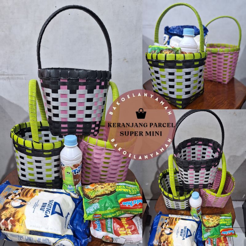 Keranjang Parcel Super Mini / Keranjang Buah / Keranjang Bingkidan / Keranjang Sembako Super Mini / 