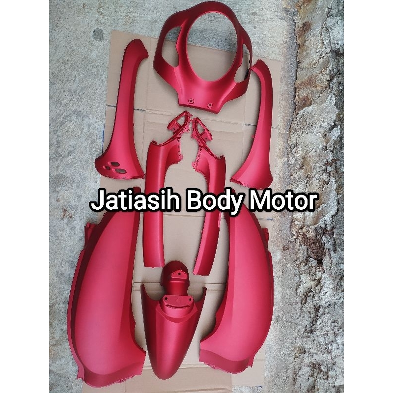 paketan full body scoopy new k2f 2021 - 2023 merah doff original