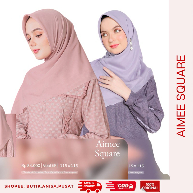 ETHICA HIJAB AIMEE SQUARE AILEE SQUARE (Real)
