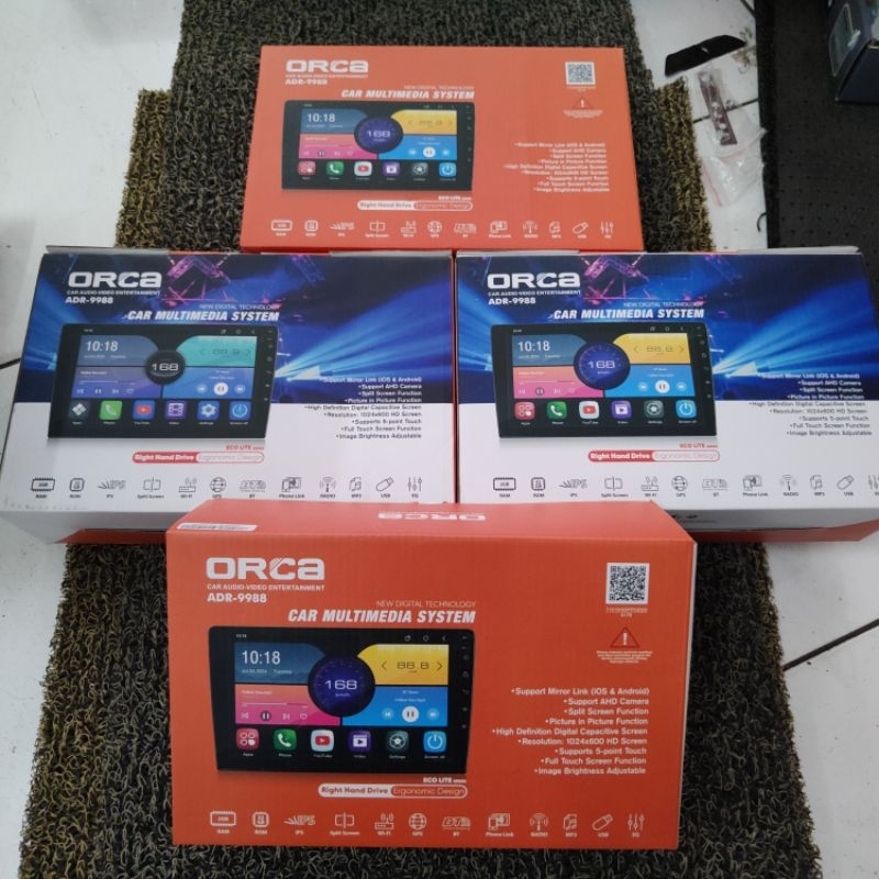 Orca Eco Lite 9" 2/32 Headunit Android ADR-9988 Car Audio TV Mobil