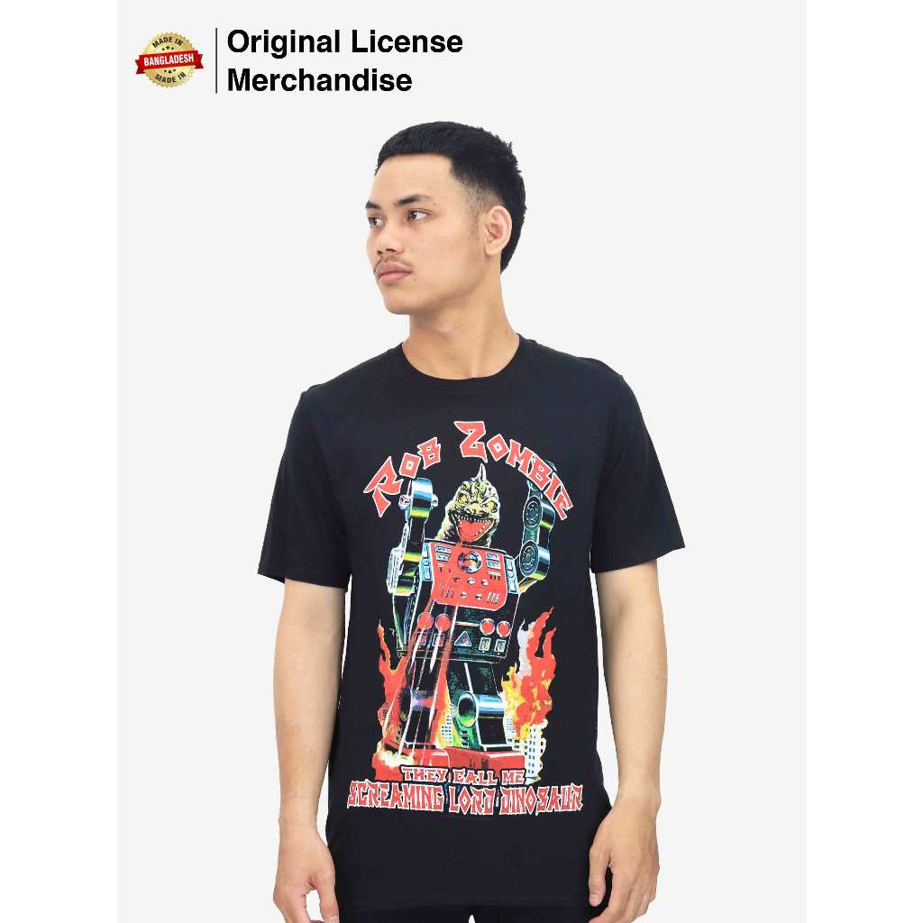 Kaos Baju Tshirt Hitam Pendek Casual Premium Pria Wanita Import Metal Band Musik ROB ZOMBIE Original