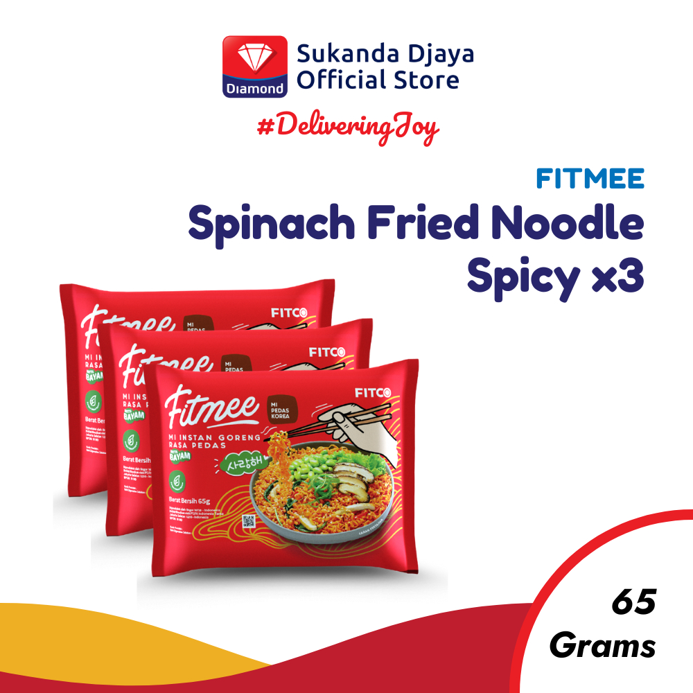 

Fitmee Mie Instan Bayam Goreng Pedas 65 Gr Isi 3 Pcs