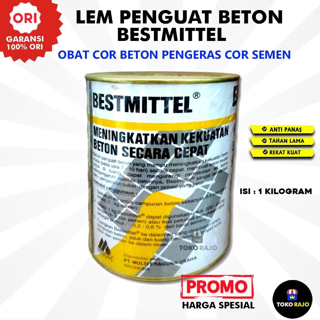 LEM PENGUAT BETON OBAT COR BETON PENGERAS COR SEMEN BESTMITEL 1 KG
