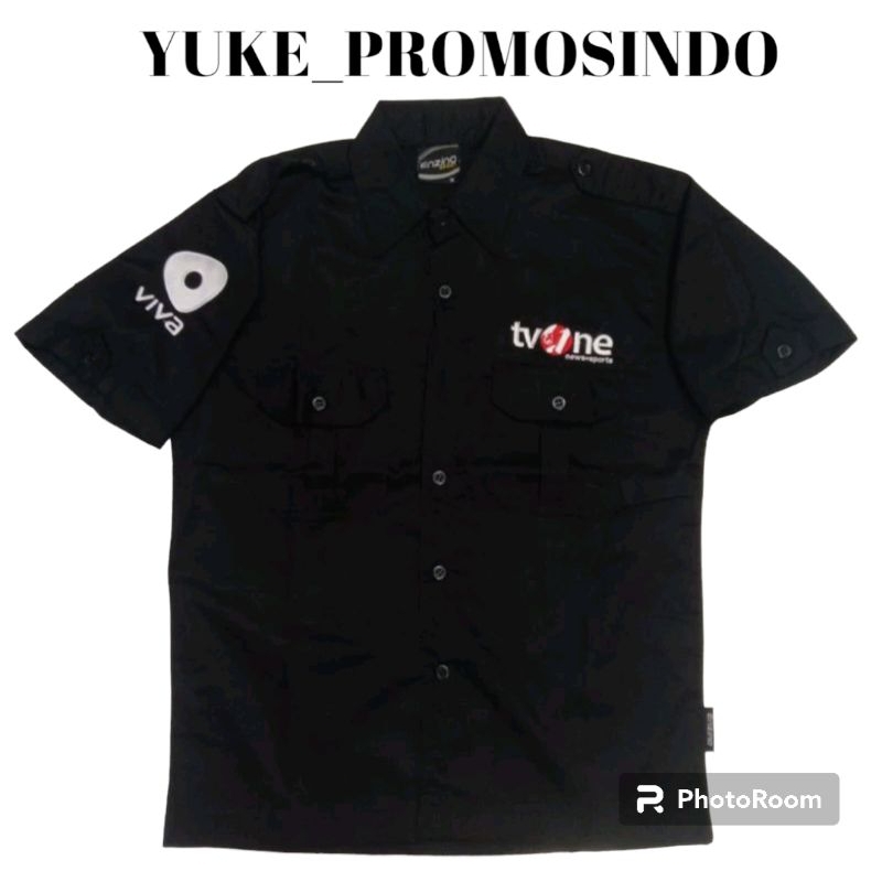 KEMEJA SERAGAM TV ONE // SERAGAM TV ONE BAHAN ADEM GRATIS NAMA // SERAGAM TRANS 7 BONUS NAMA