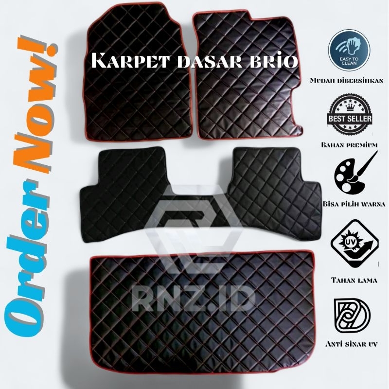 1set premium lantai dasar karpet mobil Honda Brio Satya / RS