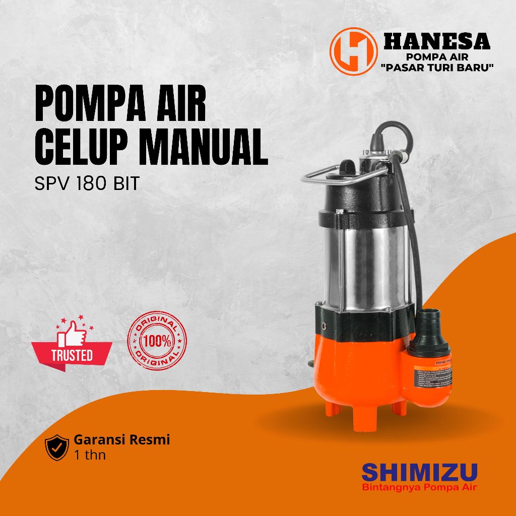 Pompa Air Celup Non Otomatis Shimizu SPV 180 BIT