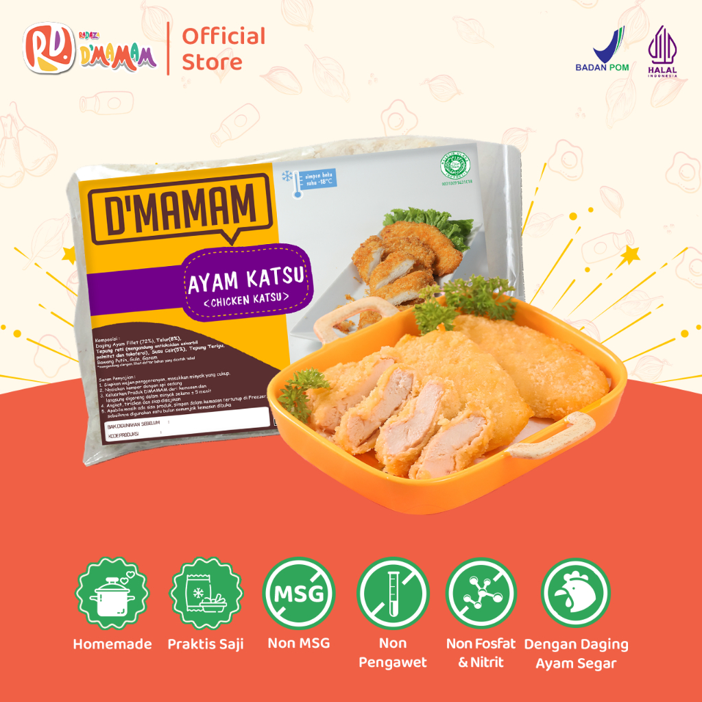 

Dmamam Nugget Chicken Katsu Bento series MPASI Halal Sehat No msG