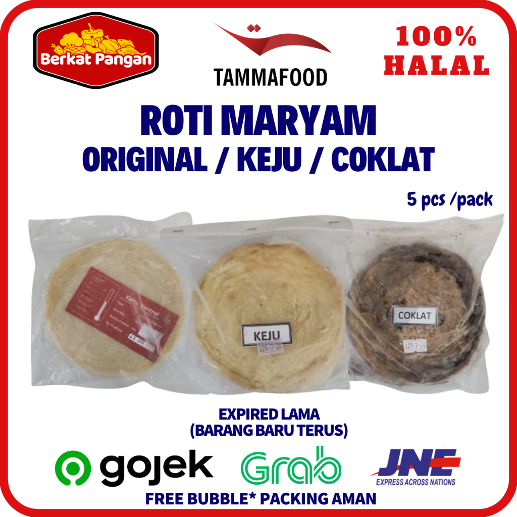 

Roti Maryam / Roti Cane / Roti Canai Frozen Original Keju Coklat