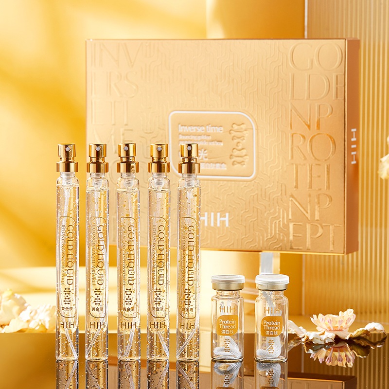 BTY024 - HIH Set Benang Putih Protein Collagen Line Gold Kolagen Emas Anti Keriput Pengencang Wajah 
