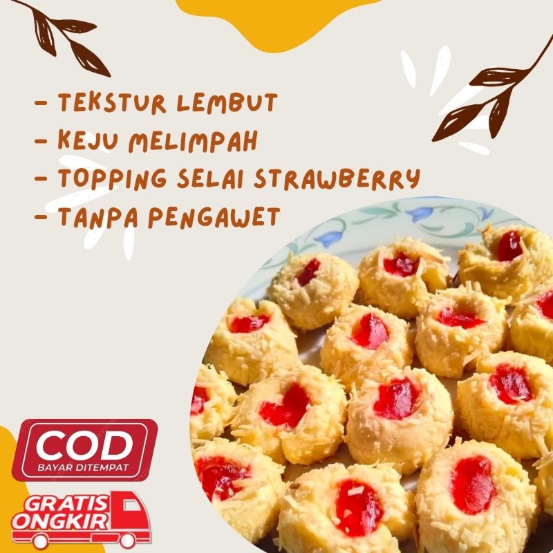 

Kue thumprint strawberry 500 gram