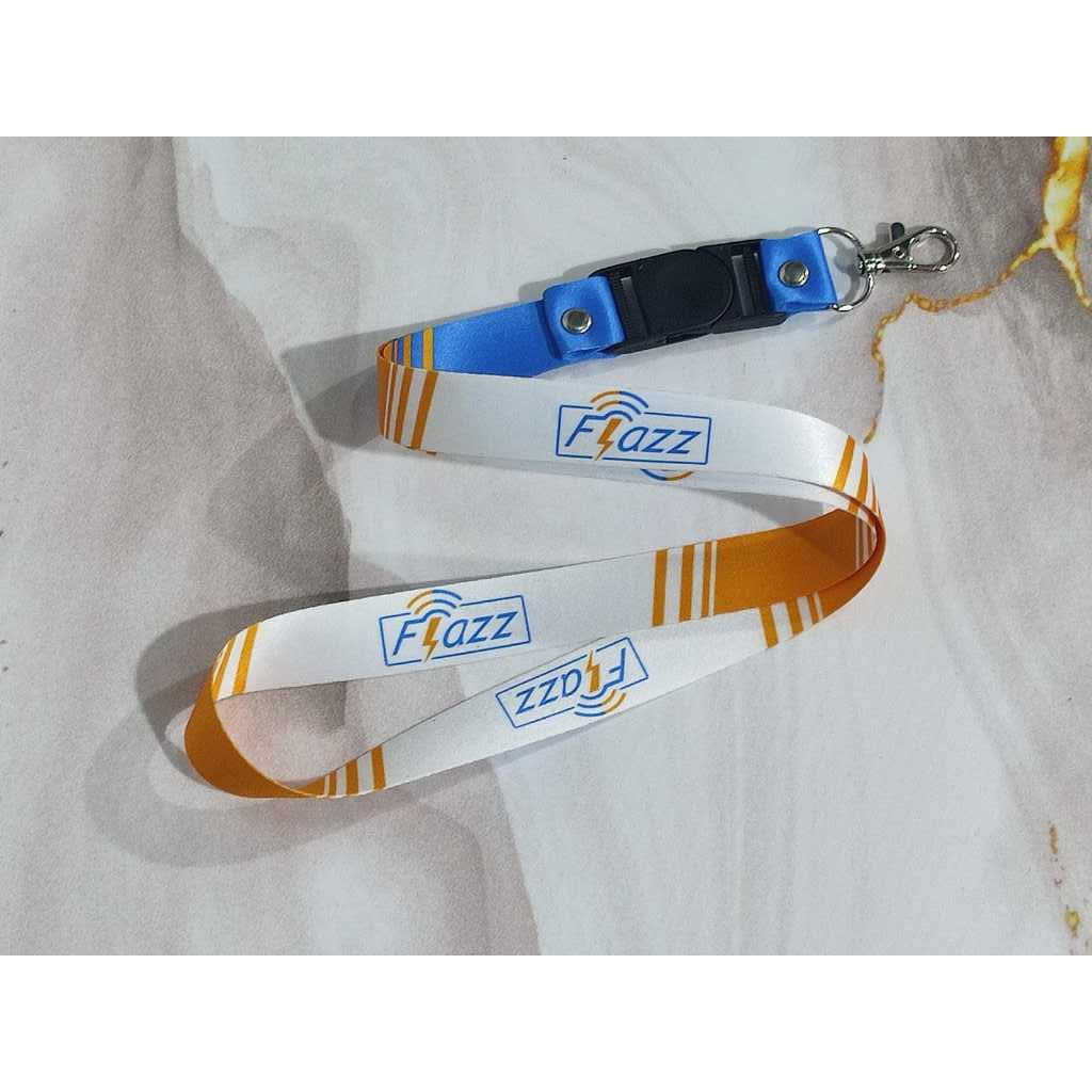 

BISA SATUAN Lanyard FLAZZ / Flazz BCA cetak 2 sisi ukuran 2cm Lanyard Custom Satuan murah