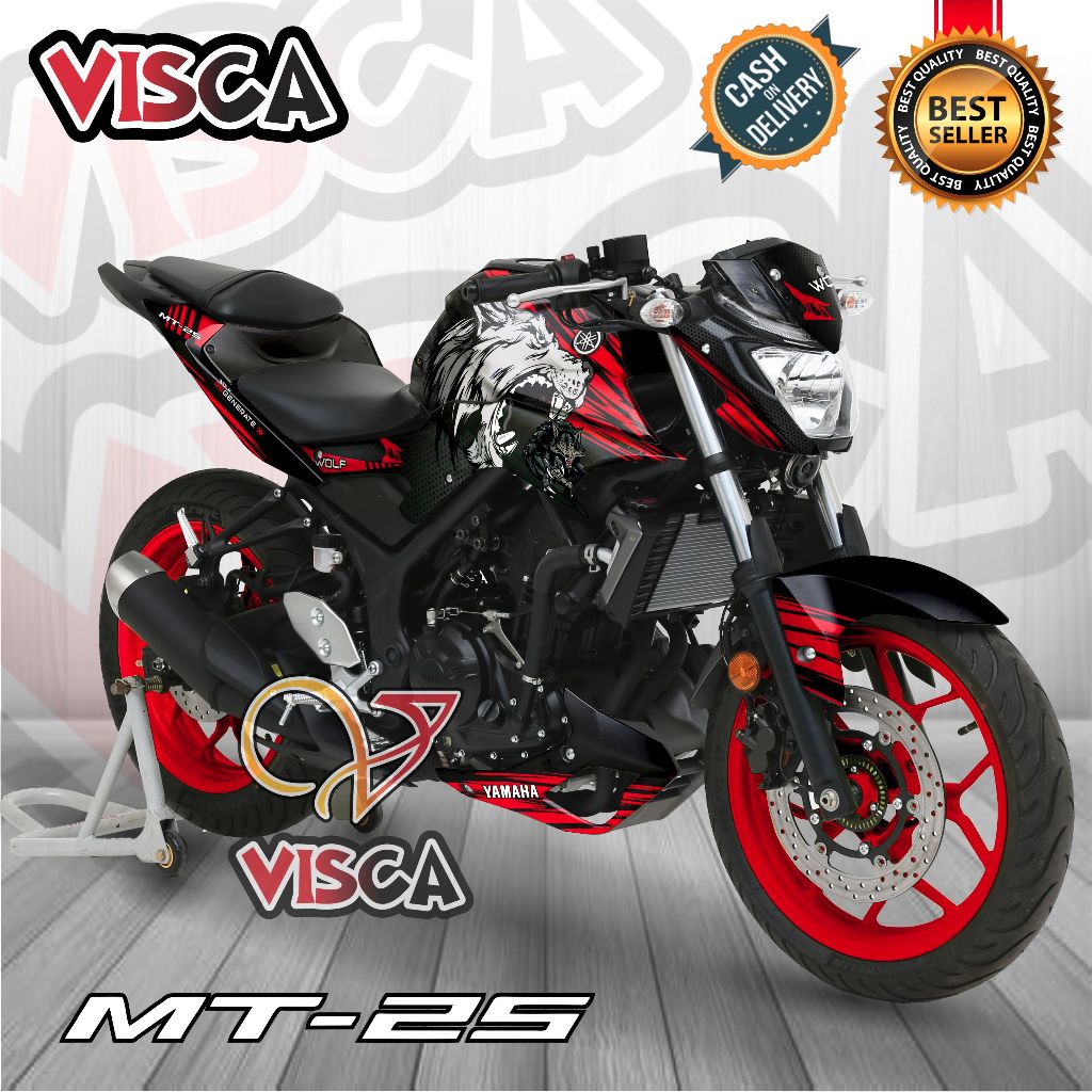 Stiker Decal Yamaha MT 25 OLD Dekal Mt 25 Striping Mt 25 Variasi Decal Mt 25 OLD Full Body Wolf