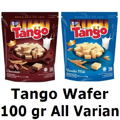 

Wafer Tango Kemasan Ziplock 100 gr - Wafer Lebaran - Tango Rasa Enak Renyah - Coklat Vanilla