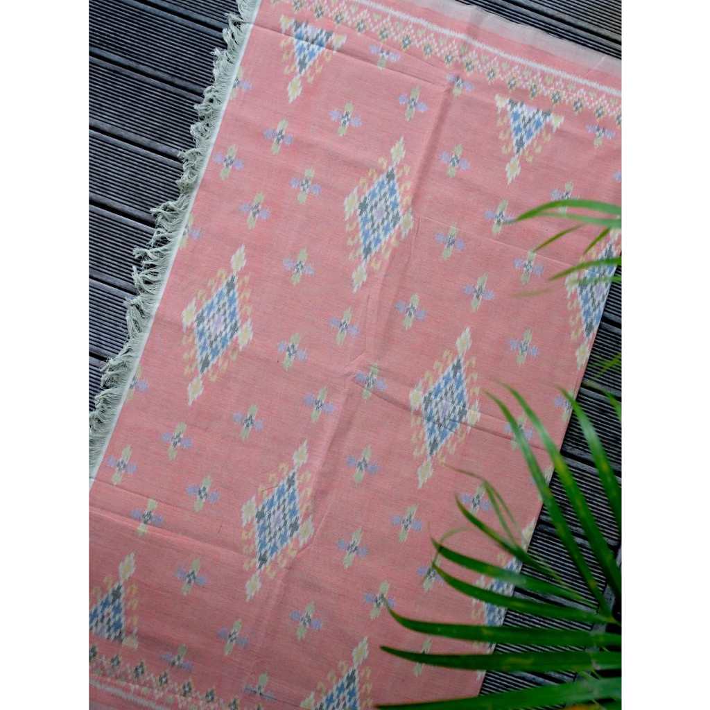 Tenun Endek Bali Baby Pink Blue