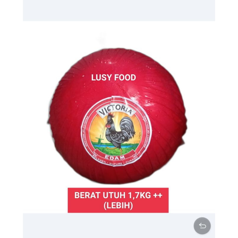 

Keju edam holland Victoria berat utuh 1,8kg